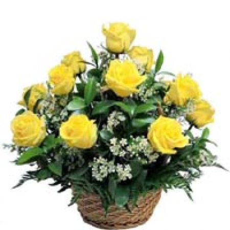 Heavenly Rose - 12 Stems Basket